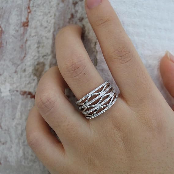 Wide Zirconia Ring