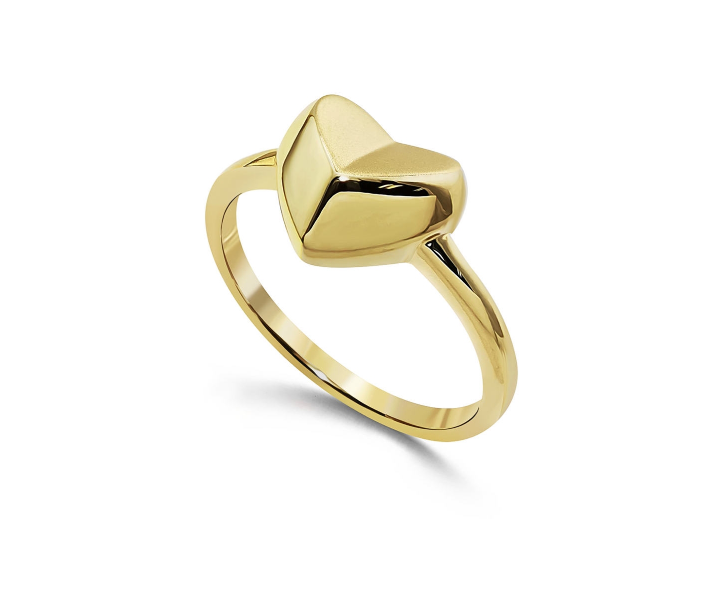 Gold-Plated Heart Ring