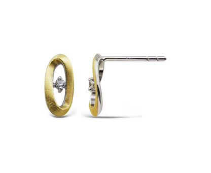 Gold-Plated Mobius Strip Earrings