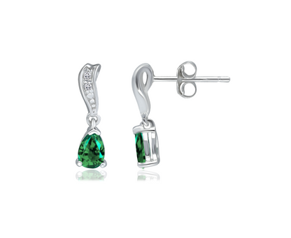 Green Quartz Drop Earrings