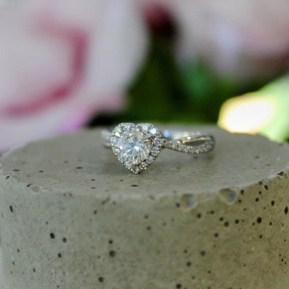 Heart - Shaped Halo Ring - Sternvoll Jewelry