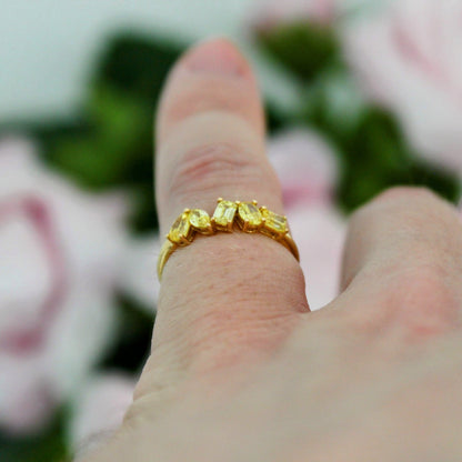 Multi - Stone Yellow Diamond Ring - Sternvoll Jewelry