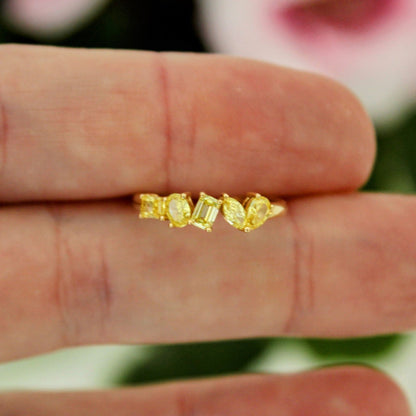 Multi - Stone Yellow Diamond Ring - Sternvoll Jewelry