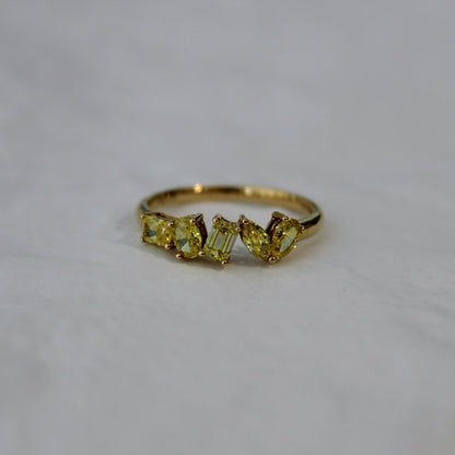 Multi - Stone Yellow Diamond Ring - Sternvoll Jewelry