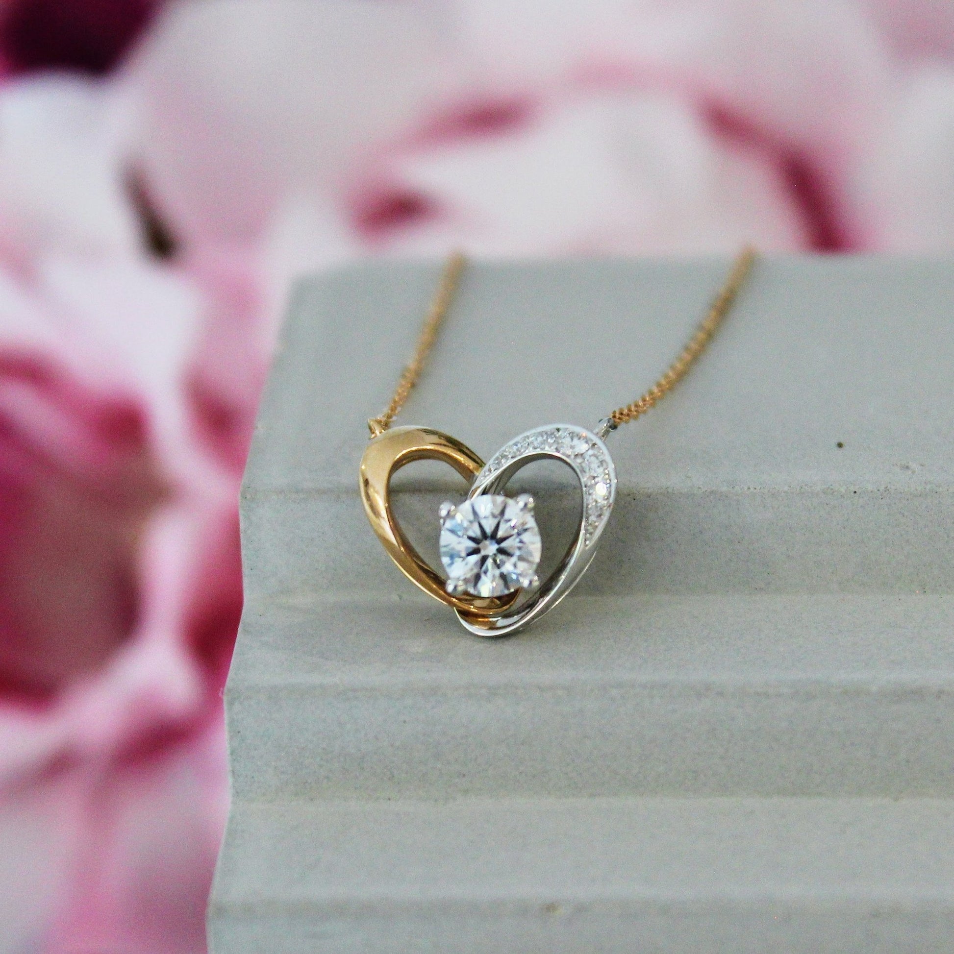 Two - Tone Heart Pendant - Sternvoll Jewelry